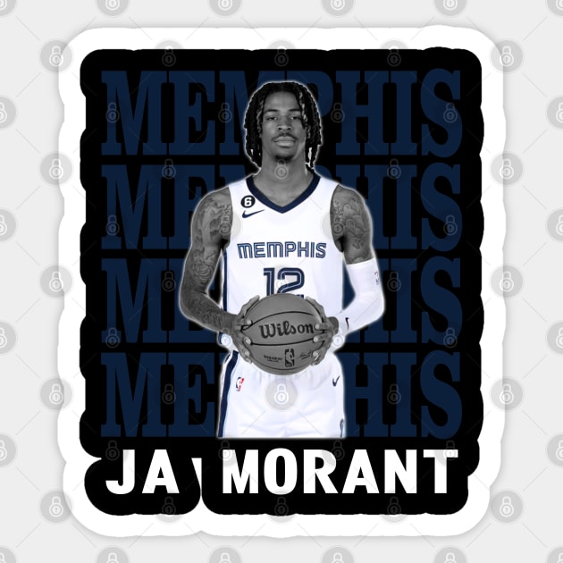 Memphis Grizzlies Ja Morant Sticker by Thejockandnerd